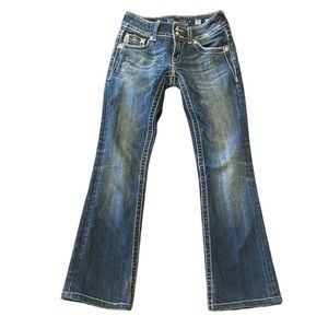 Miss Me size 25 Bootcut Bedazzled Jeans